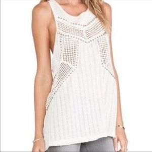 Free People Trinity Beaded Crochet Top